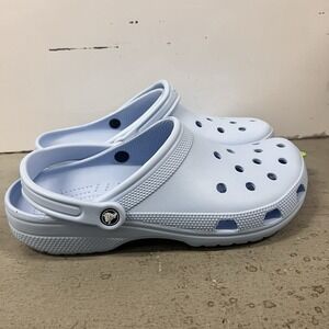 Crocs Mens Classic Clog Size 12 Light Blue Slip On Sandals Comfort Shoes Casual
